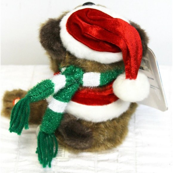 2004 Gemmy Animated Festive Fellas Brown Puppy Singing Christmas Santa Outfit - Picture 3 of 11